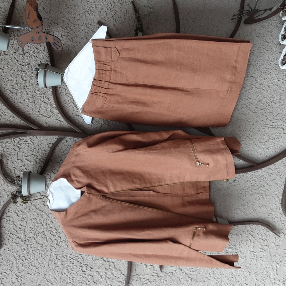 Vintage Linen Shorts Suit